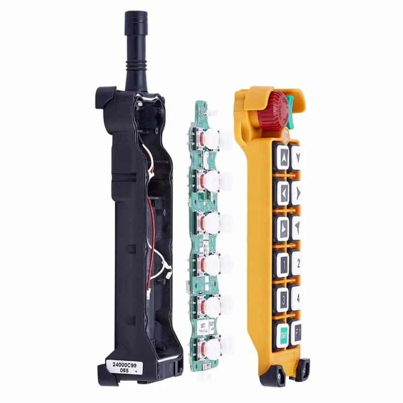 F24-12S 2 transmitters 12 Twelve Single Speed Button Remote Control for Crane