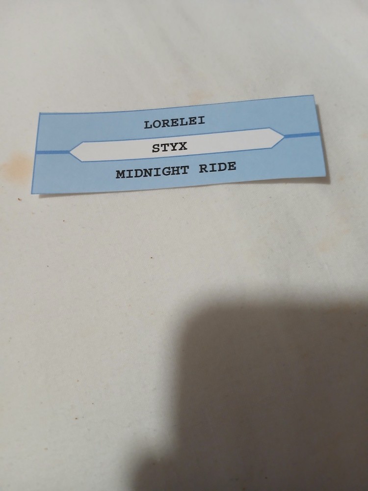 Styx-lorelei jukebox title strip