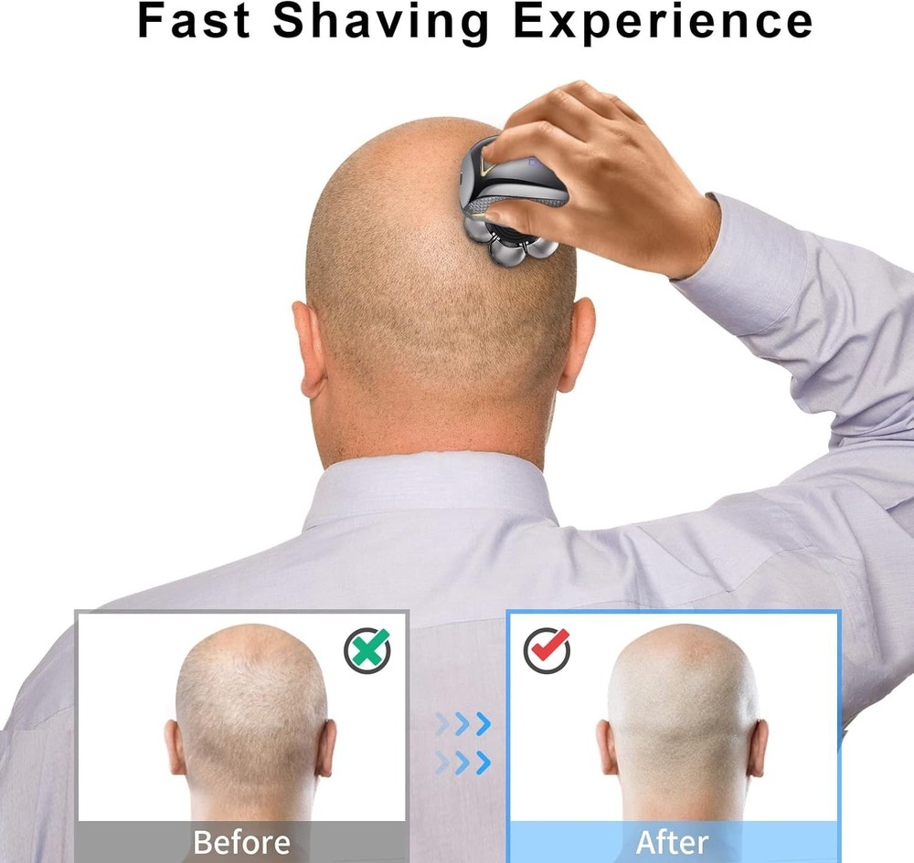 7D Electric Shaver Replacement Heads - Waterproof & Compatible, 7 Pack