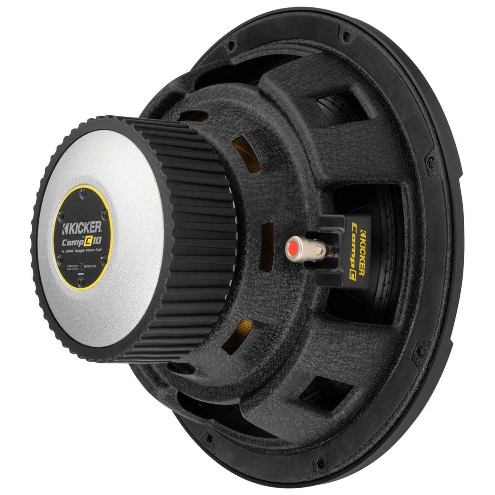 Kicker CWCS104 CompC 10" Subwoofer Single Voice Coil 4-Ohm