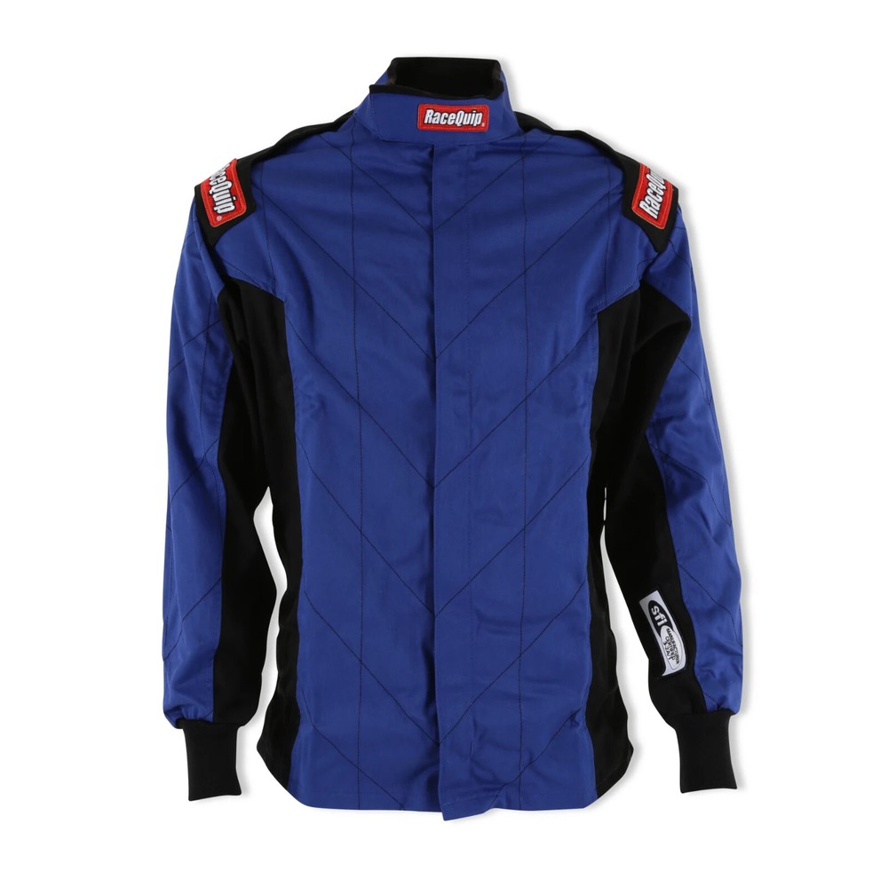 RaceQuip Single Layer Fire Suit Jacket Blue - Medium
