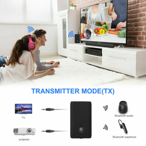 Bluetooth 5.0 2 IN 1 Transmitter Receiver Wireless Audio 3.5Mm Jack Aux Adapter