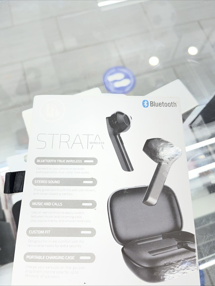 Strata Wireless Earbuds (New In Box) True Wireless With Charging Case.