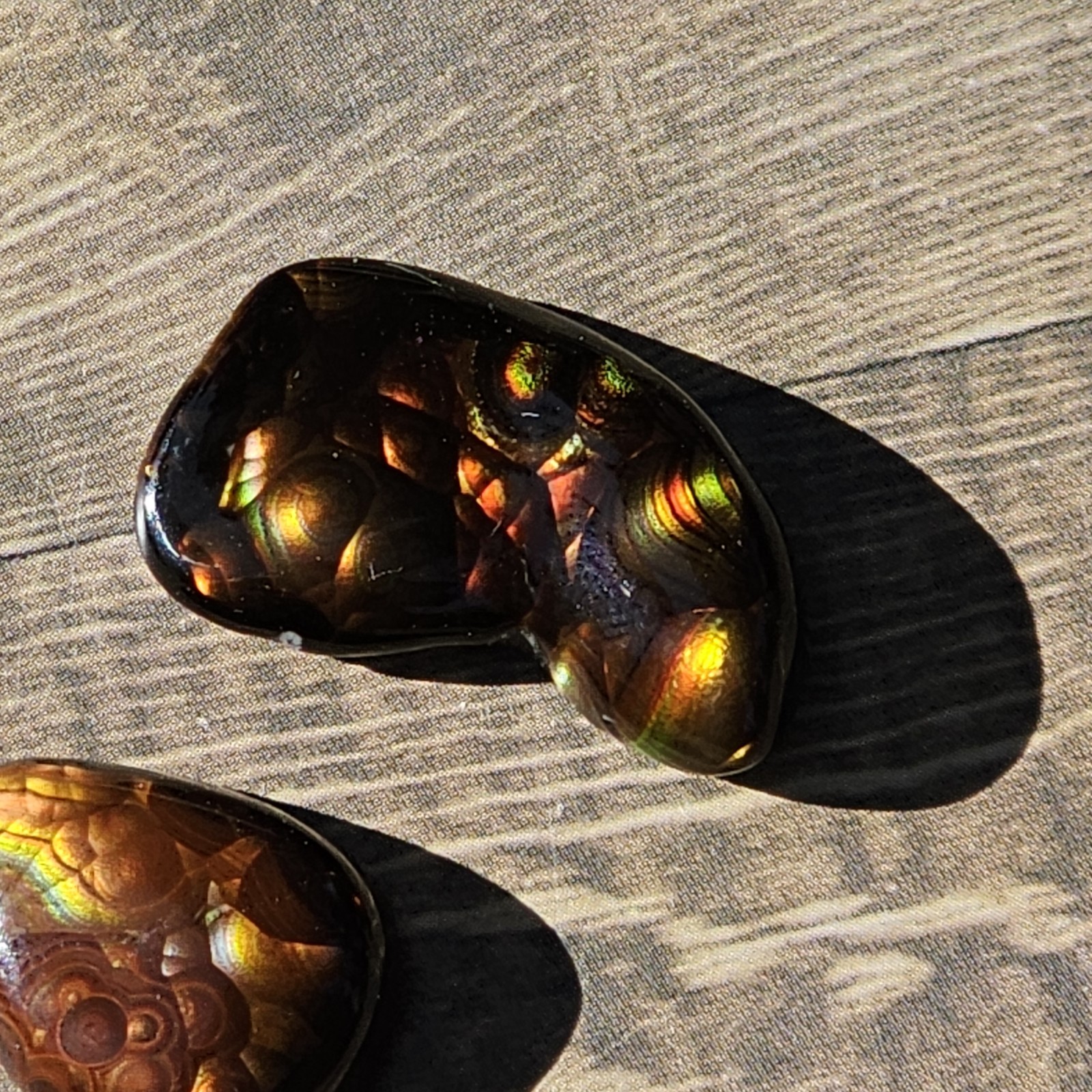 Fire Agate Pair With Wild Colors and Stunning Pattetns 25 CT Combined