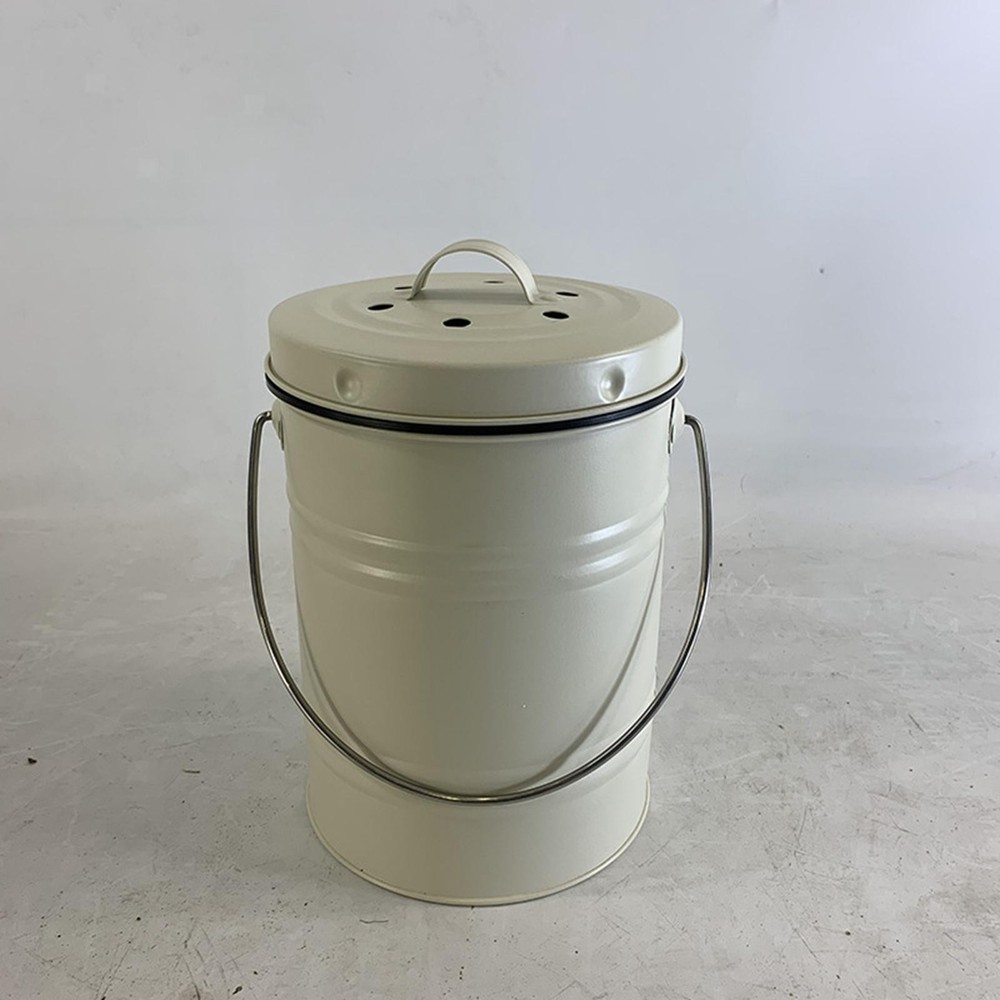 Kitchen Compost Bin Garbage Can with Carrying Handle 3L Composting Container