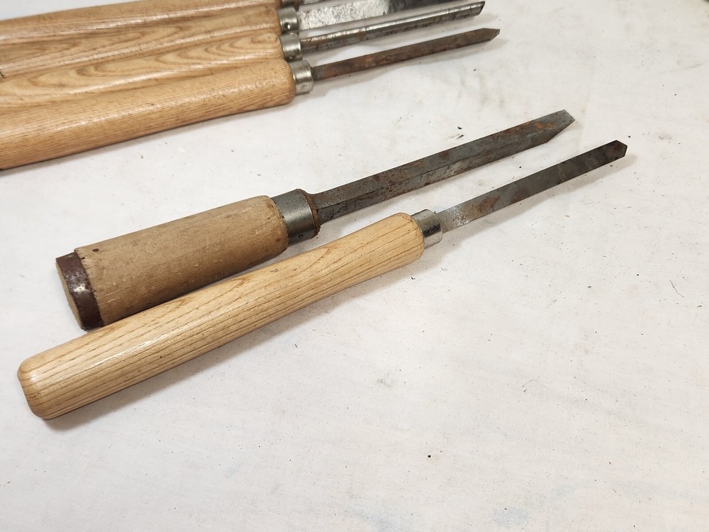 Buck Bros. Chisels Gouges Lathe Turning Lot of 4 Plus 2 More Extra