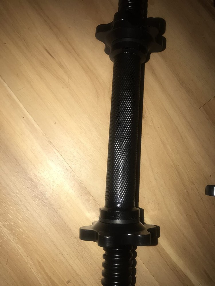 Barbell 14" Regular Dumbbell Handles Multiple Options Threaded W/ Collars Black