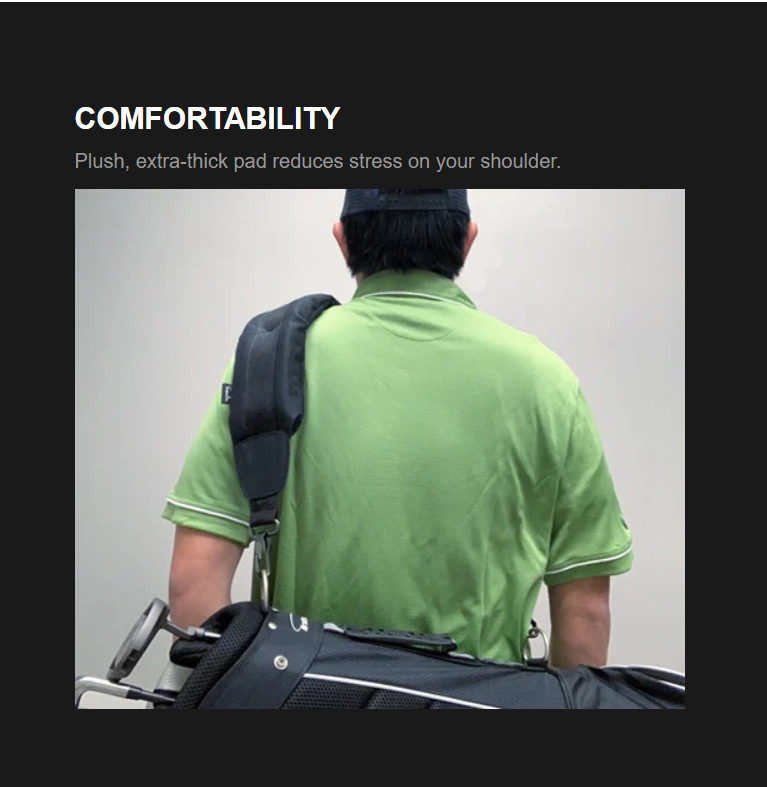 1pcs Intech Premium Quality Single Padded Adjustable Golf Bag Replacement Strap