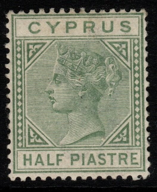 CYPRUS SG16a 1883 ½pi DULL GREEN MTD MINT