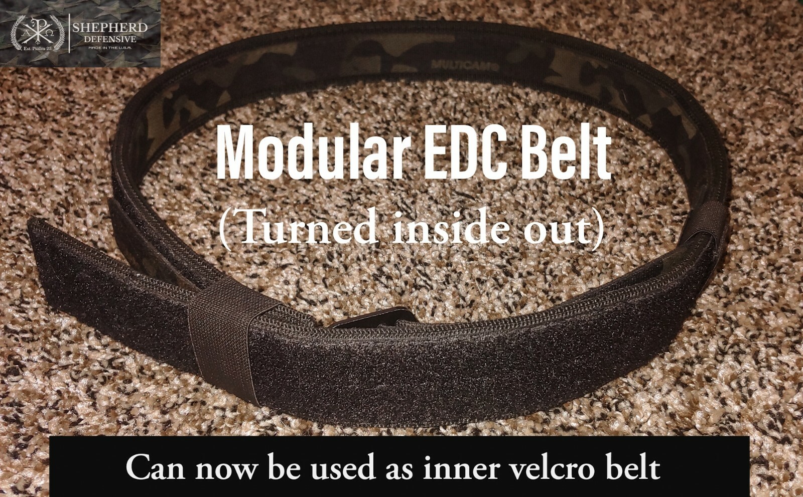 SHEPHERD EDC GUN BELT - BATTLE, WAR, CCW, CONCEALED CARRY, TACTICAL, MILITARY