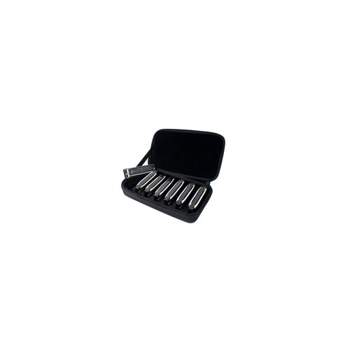 Hohner Bluesband Harmonica Bundle Includes C 7 Case and Keys of G,A,C,D,E
