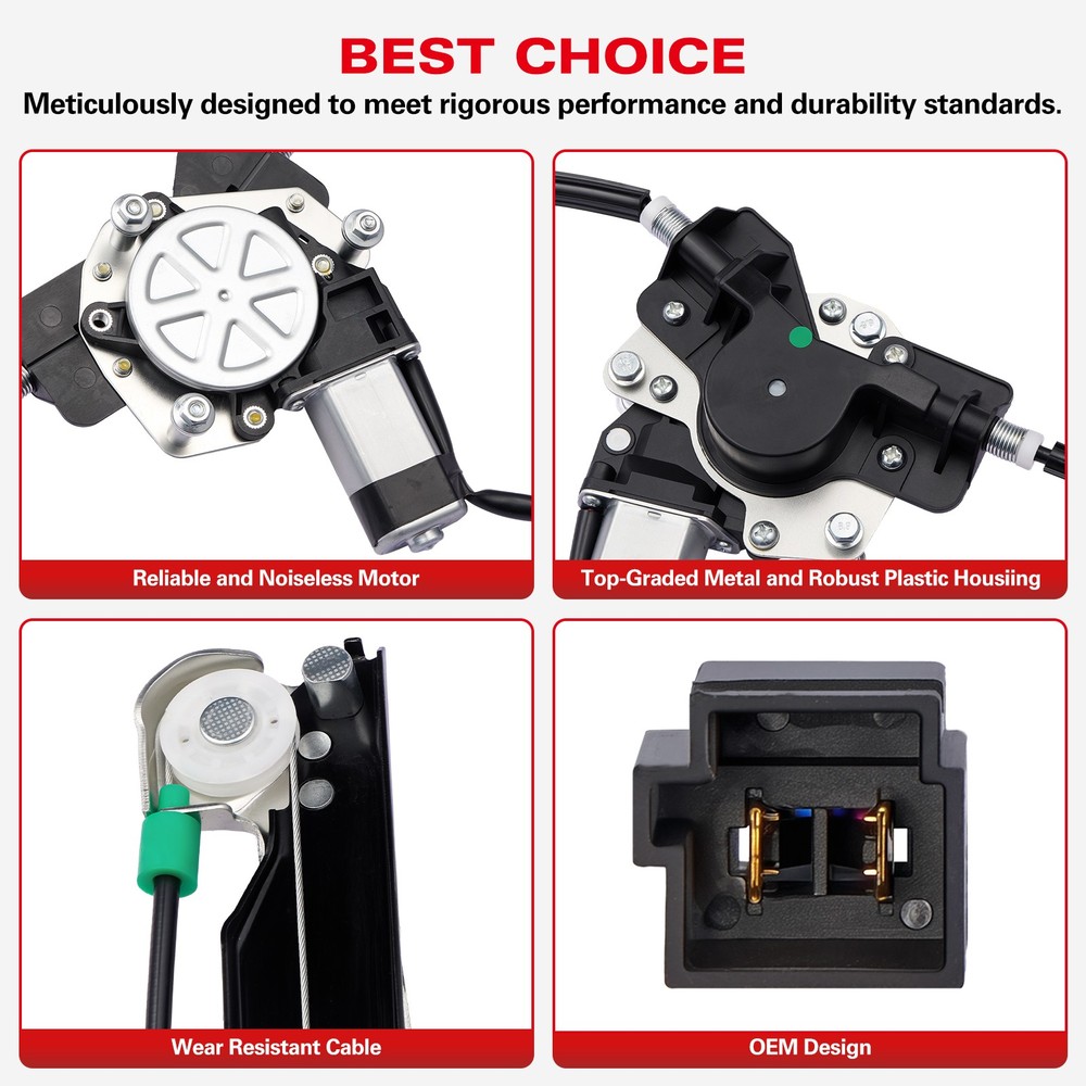 For Dodge Grand Caravan 2001-2003 Front Left Power Window Regulator with Motor