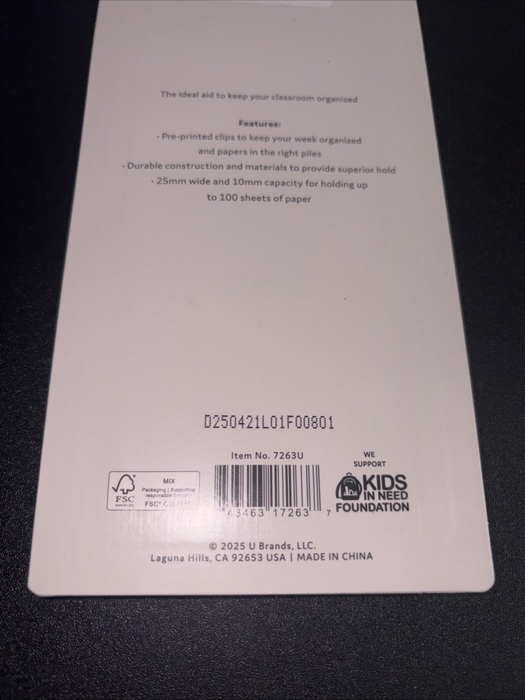 Binder Clips Teachers Aide 10 Count