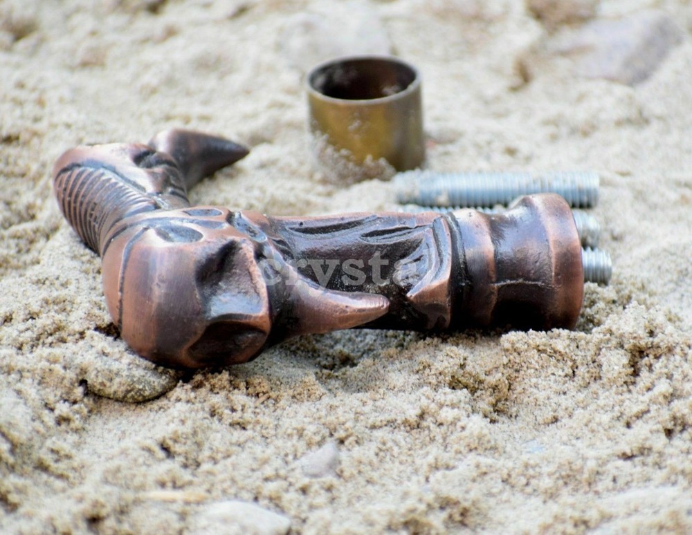 VINATGE STYLE HANDLE SOLID ALUMINIUM SKULL HEAD ONLY HANDLE FOR WALKING CANE