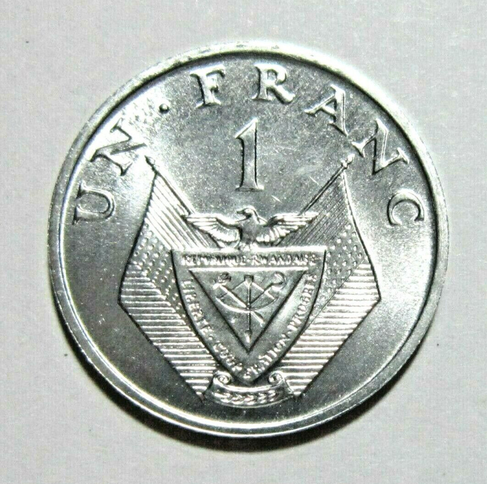 RWANDA. 1 FRANC, 1969. UNCIRCULATED.