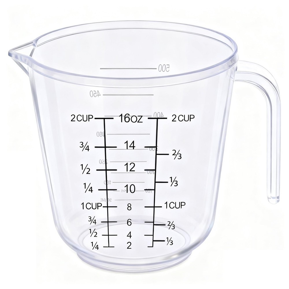 Measuring Cup, 2 Cup, Clear