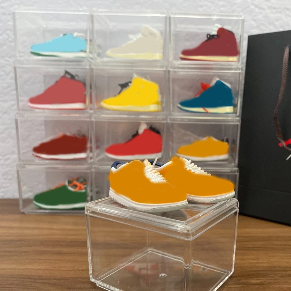 1:6 Mini Shoe Boxes Clear Plastic Stackable Acrylic Sneakers Shoe Display Case