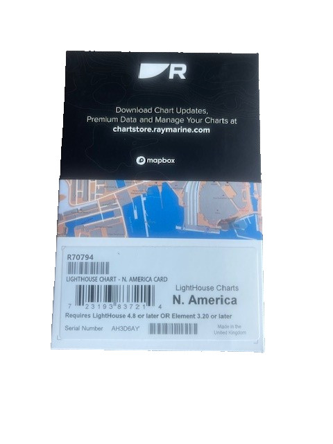 Raymarine LightHouse North America Charts Map for Raymarine Chartplotters R70794