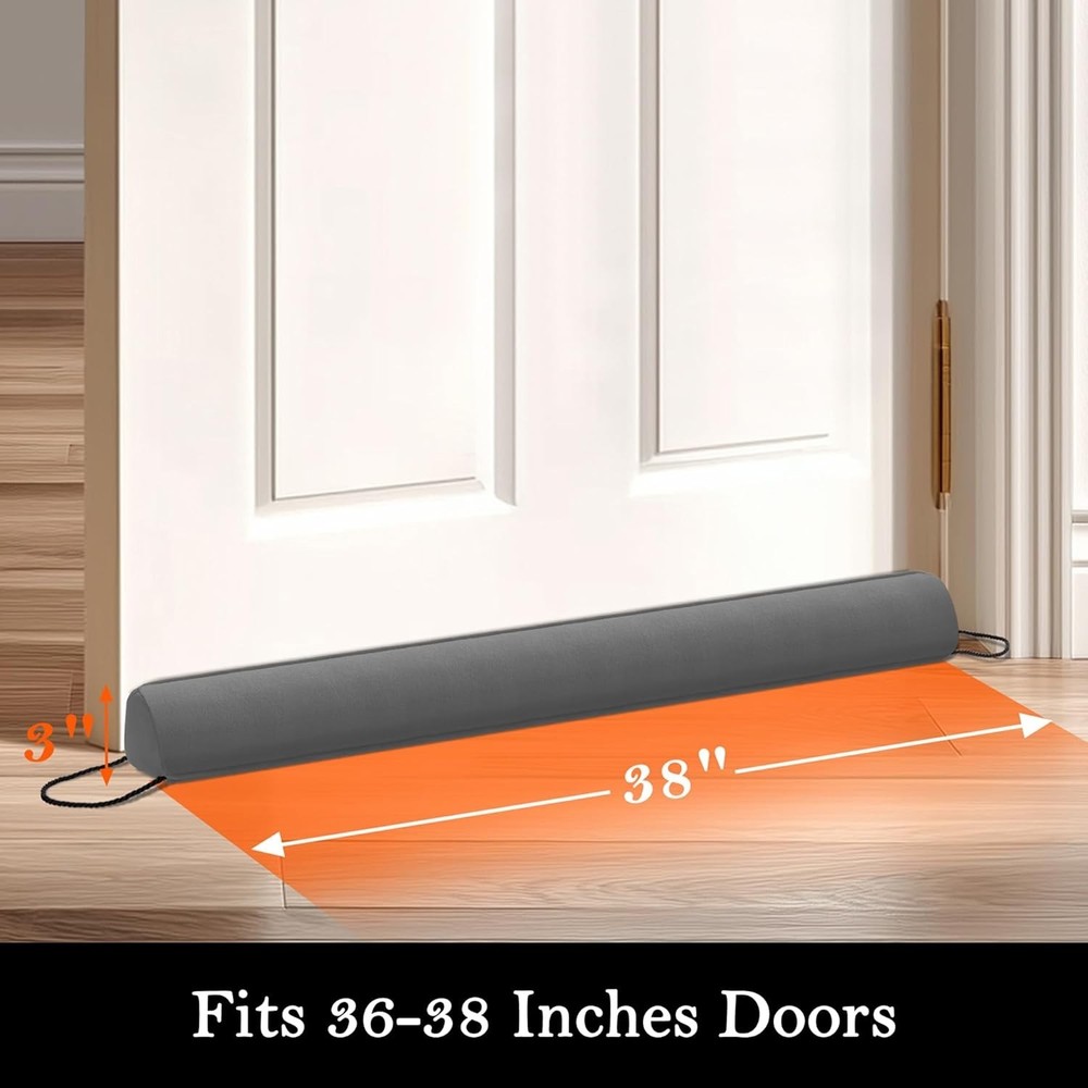 Washable Door Draft Stopper - Blocks Hot & Cold Air Efficiently