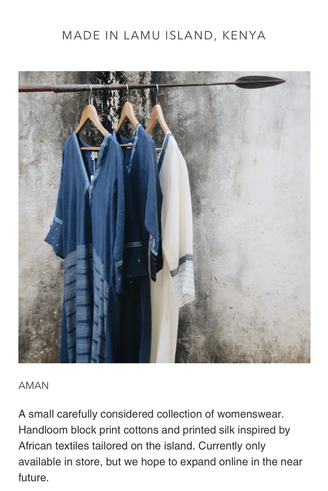 Aman Lamu Kenya Dress S/M Africa Timeless Peasant Boho Unique Flowy Tribal