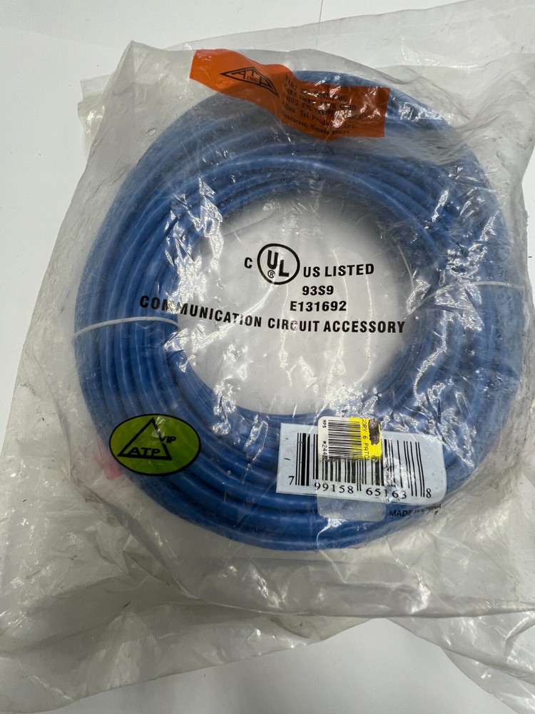 ATP E131692 93S9 Communication Circuit Accessory 6 Patch, Blue Cable 5ft