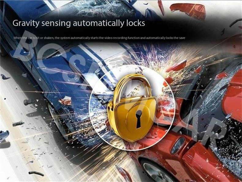 Touch Screen Dash Cam Car DVR Front Rear Cam Night Vision G-sensor Mirror Link