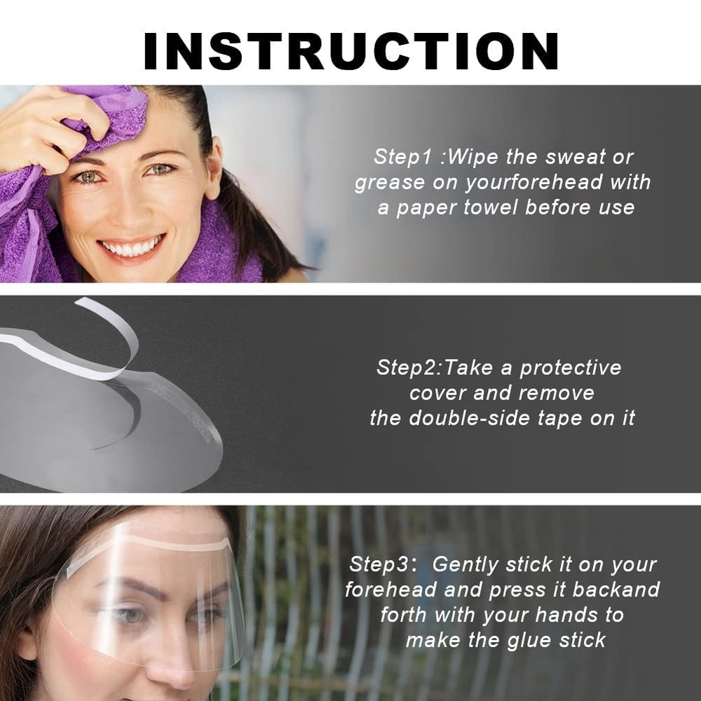 30 PCS Shower Face Eye Shields，Clear Visors Protector Makeup 30pcs, Clear