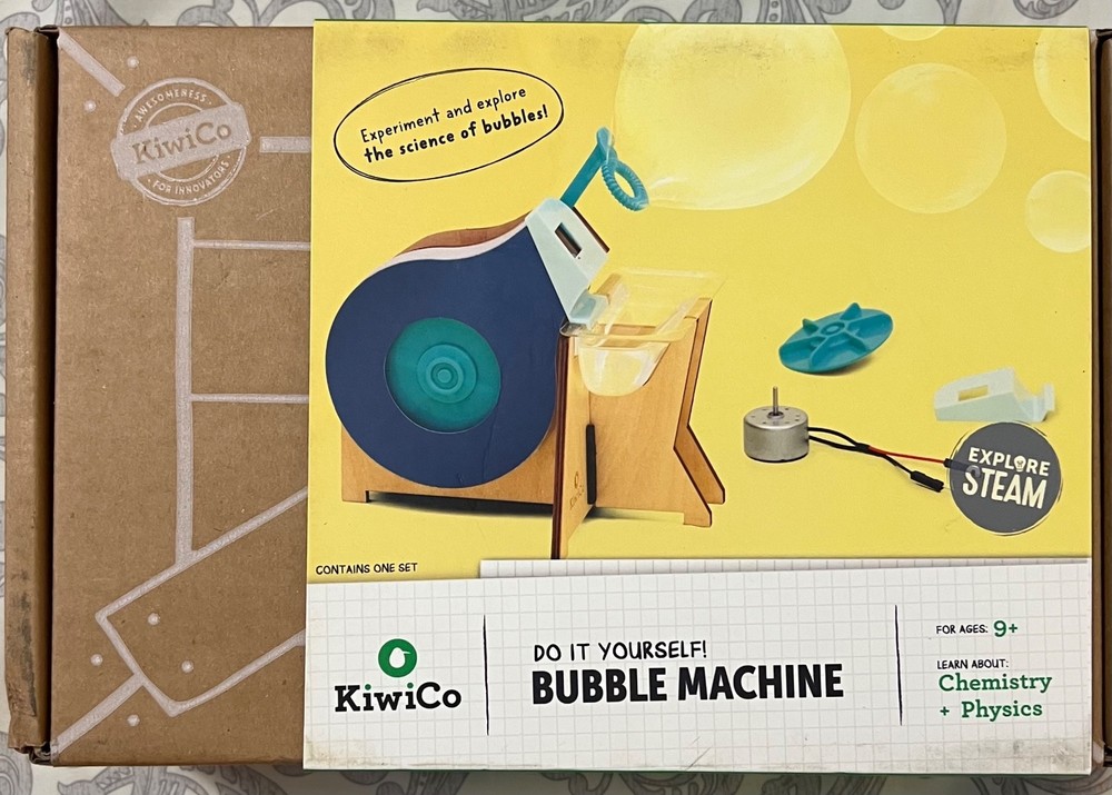 New Sealed KiwiCo Do It Yourself Bubble Machine STEM project kit