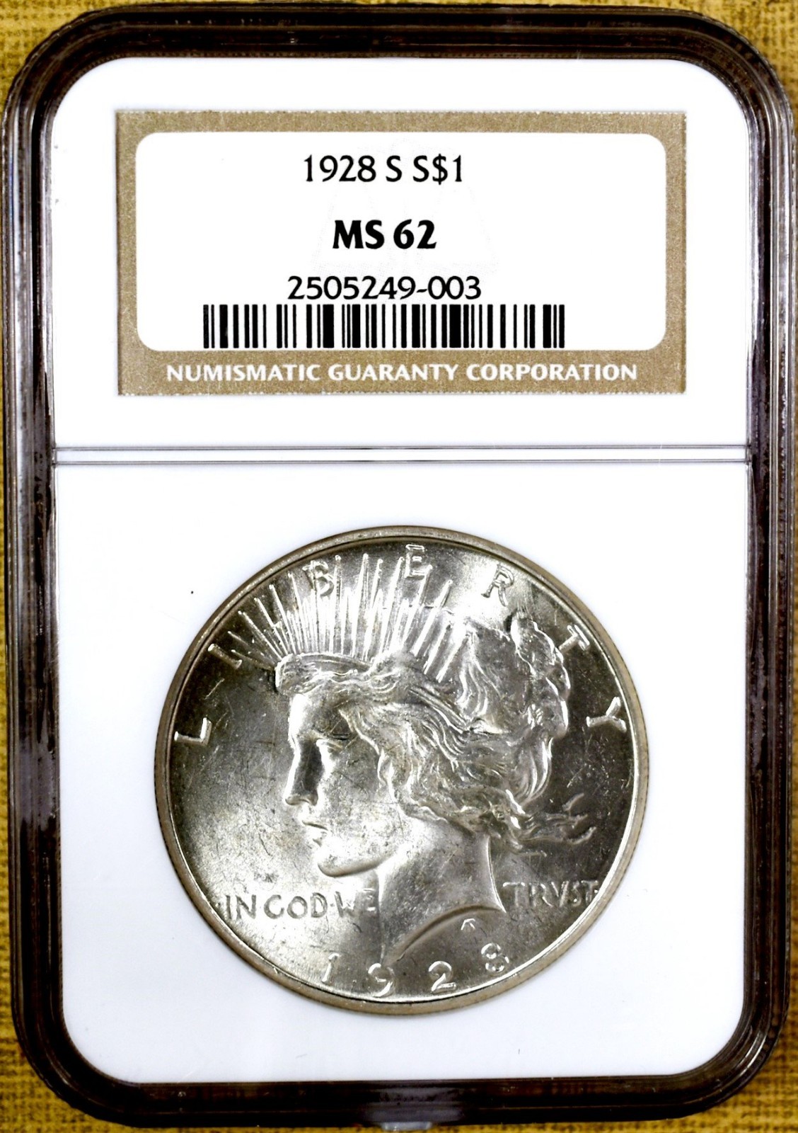 1928-S NGC MS62 Peace Dollar