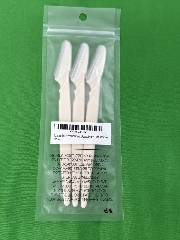 3 PC Esthetic Toki Dermaplaner White Plastic Razor