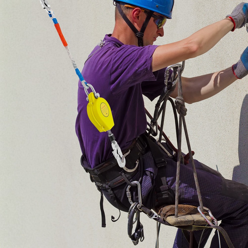 Self-Retractable Fall Arrester Yellow Fall Arrest Protector Fall Protection Gear