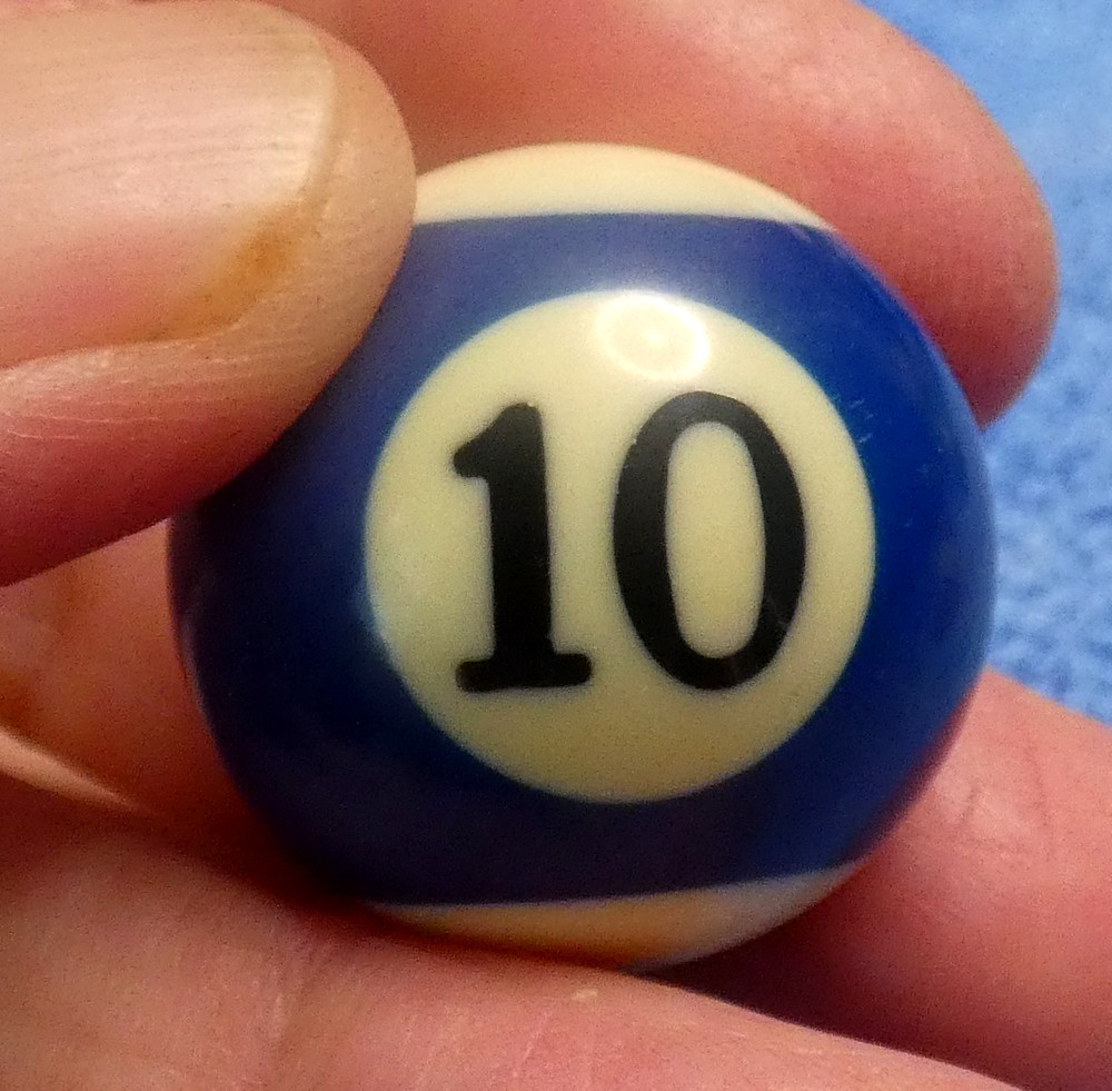 Mini 1” Pool Billiards Ball #10 Blue Stripe Replacement