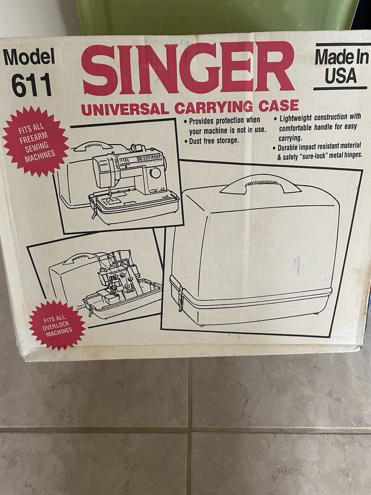 Singer Sewing Machine Carry Case White Still In Box Never Used