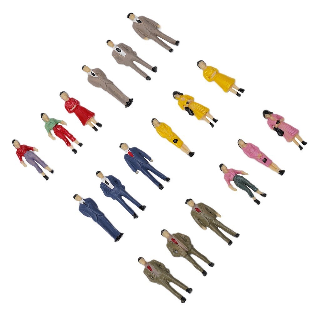 Painted Figures Model Sand Table Beautiful Decoration Multicolor Passenger