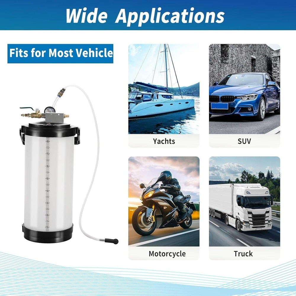 8L Pneumatic Oil Extractor Pump with Hoses for Safe & Efficient Fluid Changes