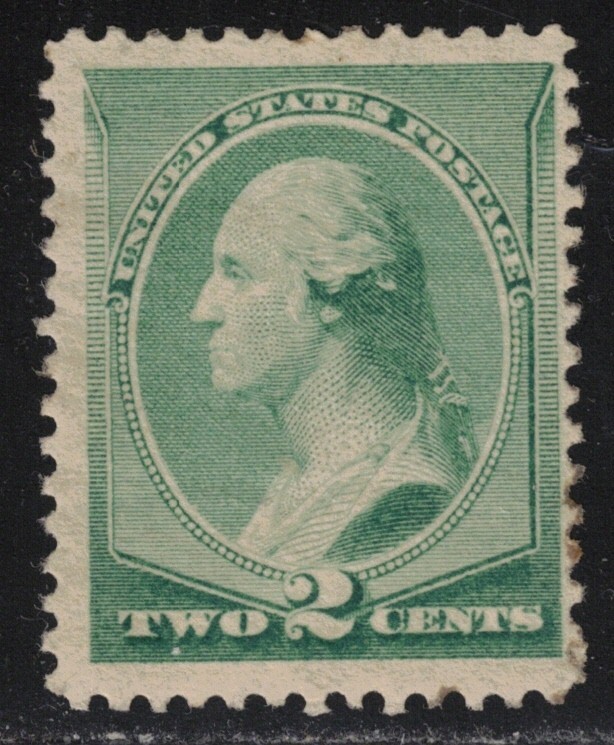 US Stamp Scott 213 Green 2cent Washington - Mint OG NH