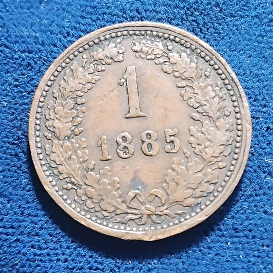 1885 Austria 1 kreuzer coin (KM.#2187)