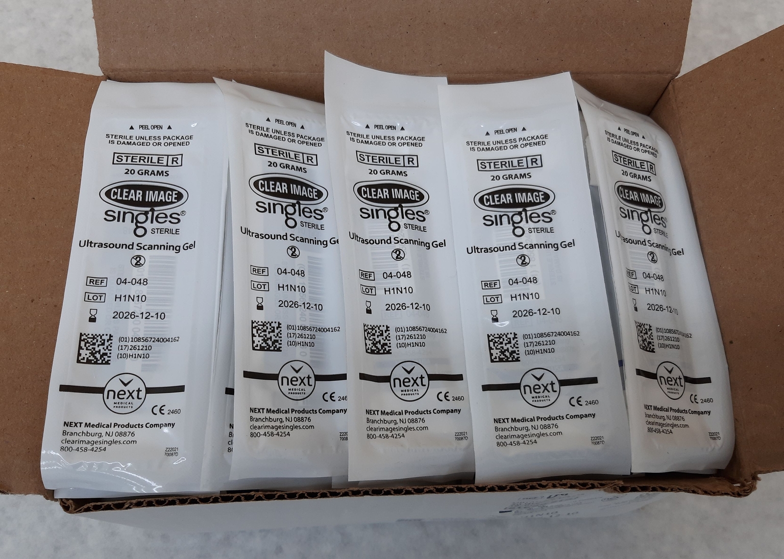 QTY 48 NEXT Medical Products Clear Image Singles Sterile U/S Scanning Gel 04-048