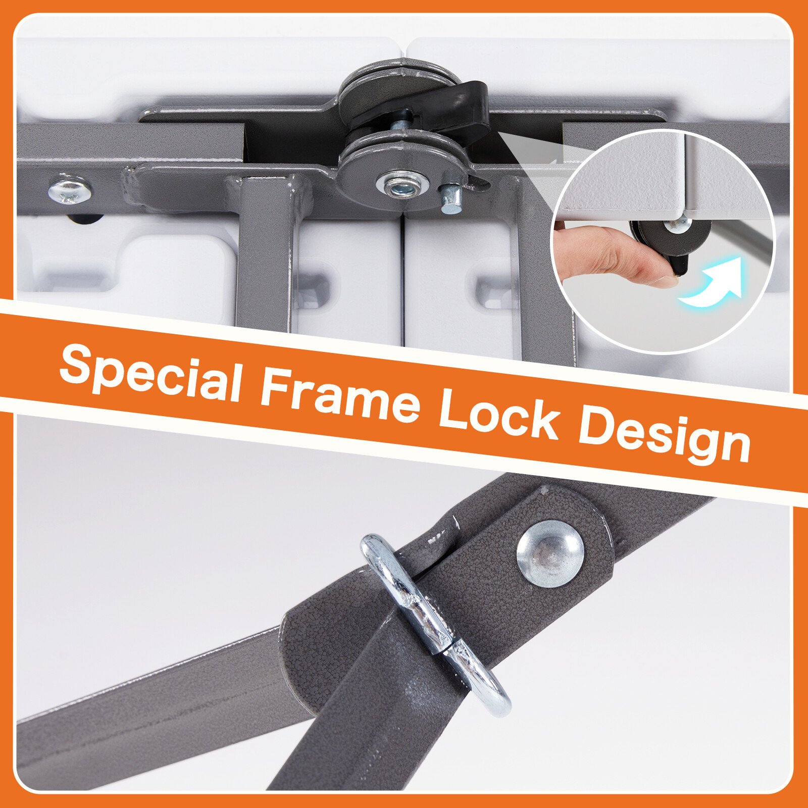 Heavy Duty 8/6/4 Folding Table: Portable, 300lbs Capacity, Ideal for Home, Party