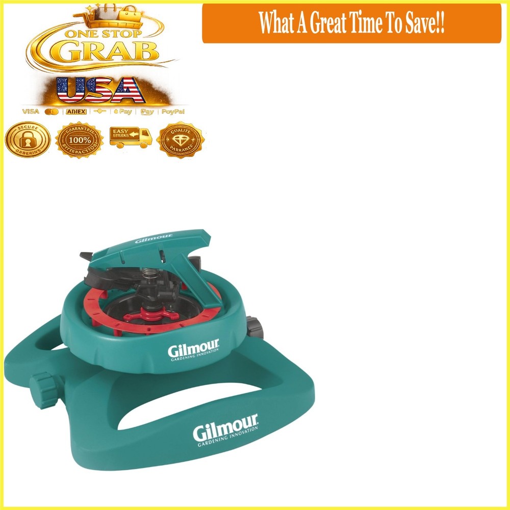 Pattern Master Pulsating Sprinkler 360° Adjustable Water Range Up to 43 ft