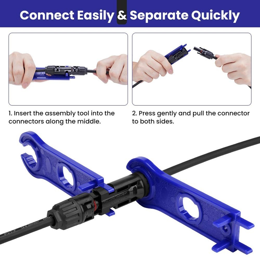 BougeRV 1 Pair Solar Connector Tool Assembly Spanners Wrenches, Solar Panel C...