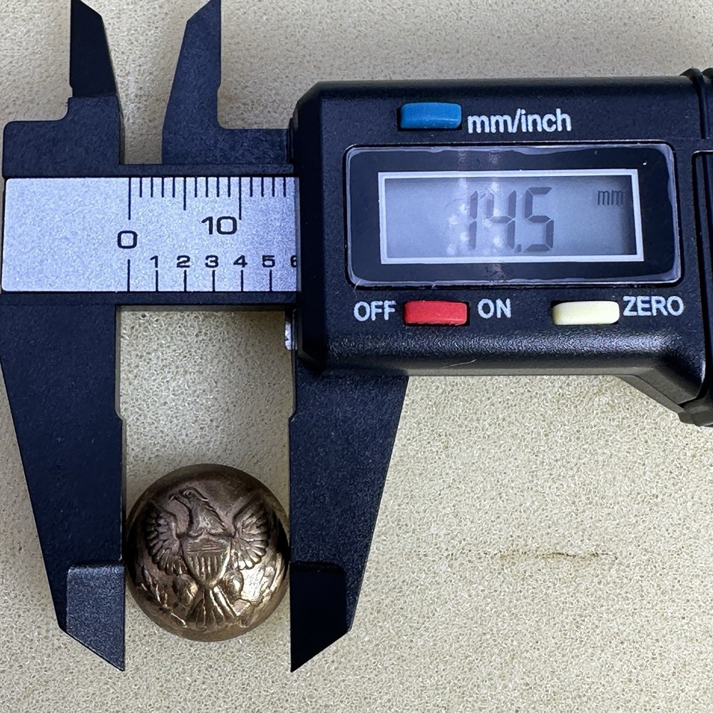 Antique Civil War Era US Army Eagle Button 14.5mm Steele & Johnson Waterbury