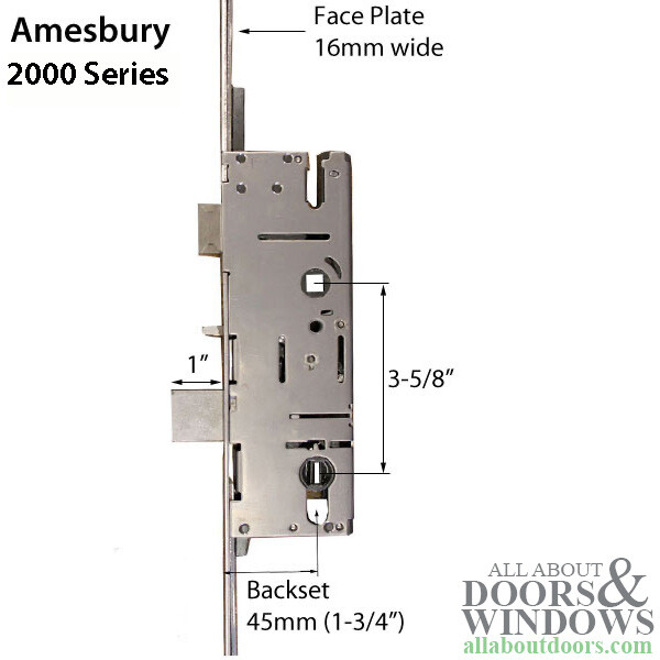 Amesbury American Multipoint Lock P2000 20mm Faceplate Active Lower Assembly