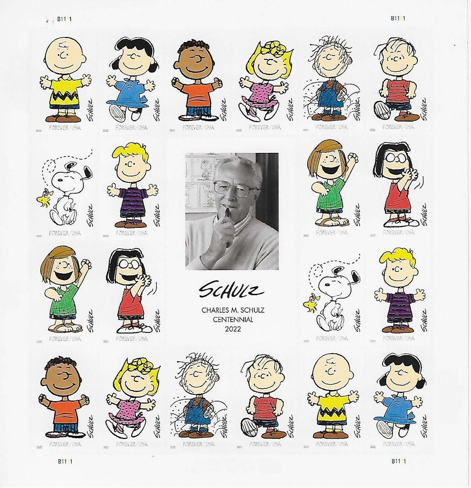 US Charles M Schultz Peanuts Centennial Issue Forever Stamp Scott #5726