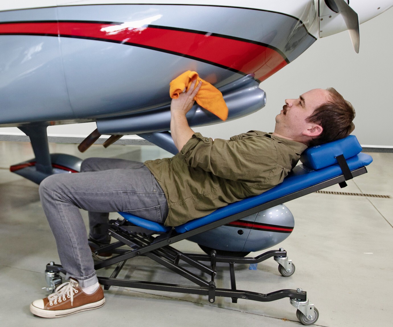 AeroCreeper Deluxe Pkg.; adjustable-height creeper