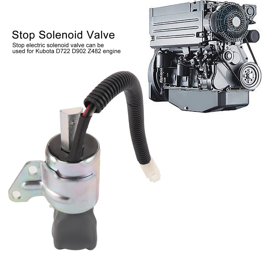 Stop Solenoid Valve Electric Flameout Switch Controller For Kubota Engine New