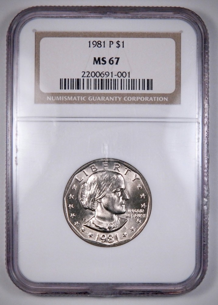 $1 1981 P Susan B Anthony SBA NGC MS67