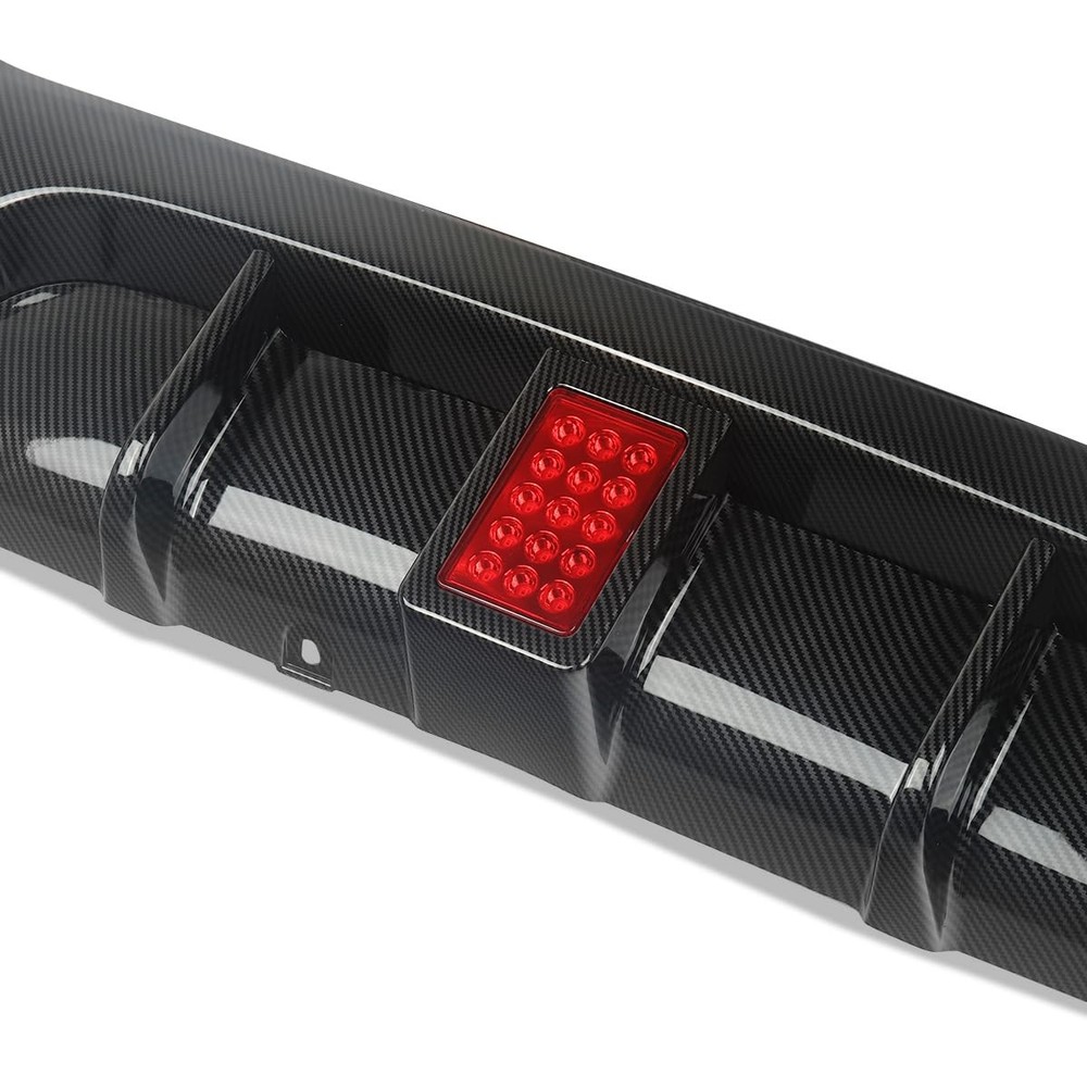 Rear Bumper Diffuser with Light for E92 E93 335i 328i 2007-2013 Carbon Fiber
