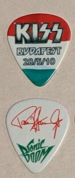 KISS 5-28-2010 BUDAPEST HUNGARY Sonic Boom Over Europe Guitar Pick PAUL STANLEY
