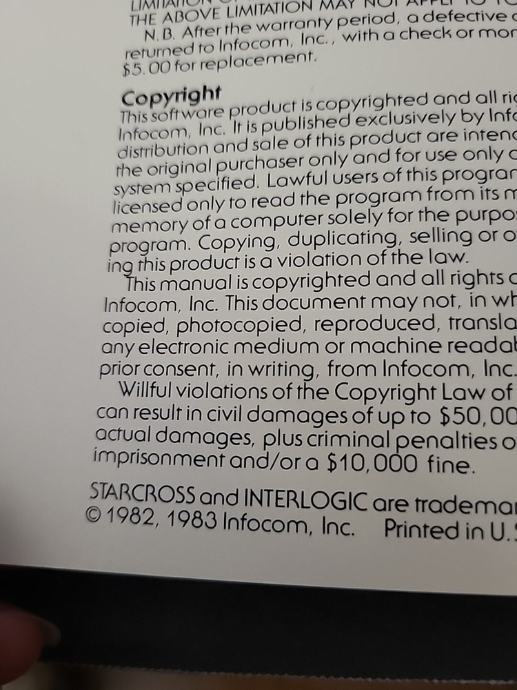 Starcross Instruction Booklet And Poster